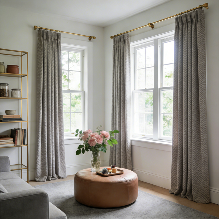 Ewesting Wool Curtain Pleated