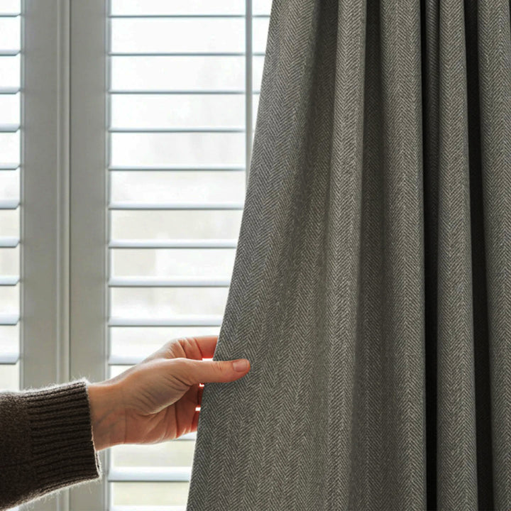 Ewesting Wool Curtain Pleated