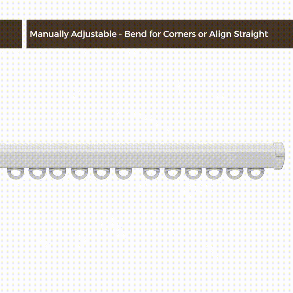 Flex Bendable Single Ceiling Curtain Track