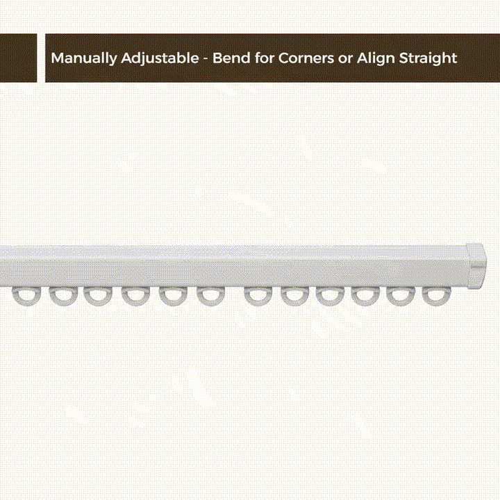 Flex Bendable Single Ceiling Curtain Track