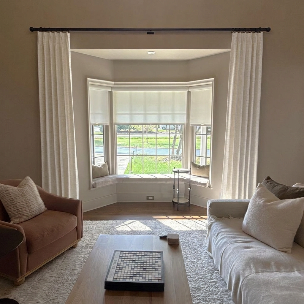 Orin Wool Blend Custom Curtain Pleated