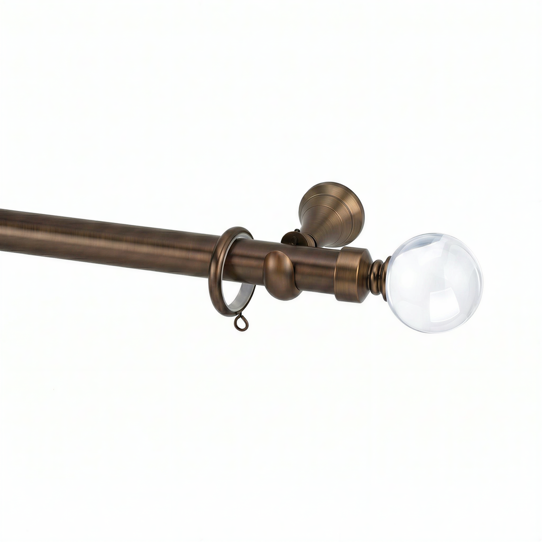 Cato Single Decorative Curtain Rod with Rings