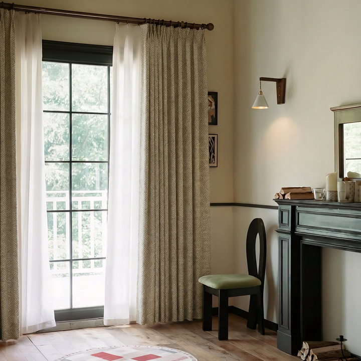 Orin Wool Blend Custom Curtain Pleated