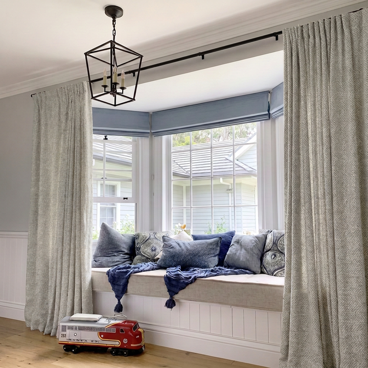 Orin Wool Blend Custom Curtain Pleated