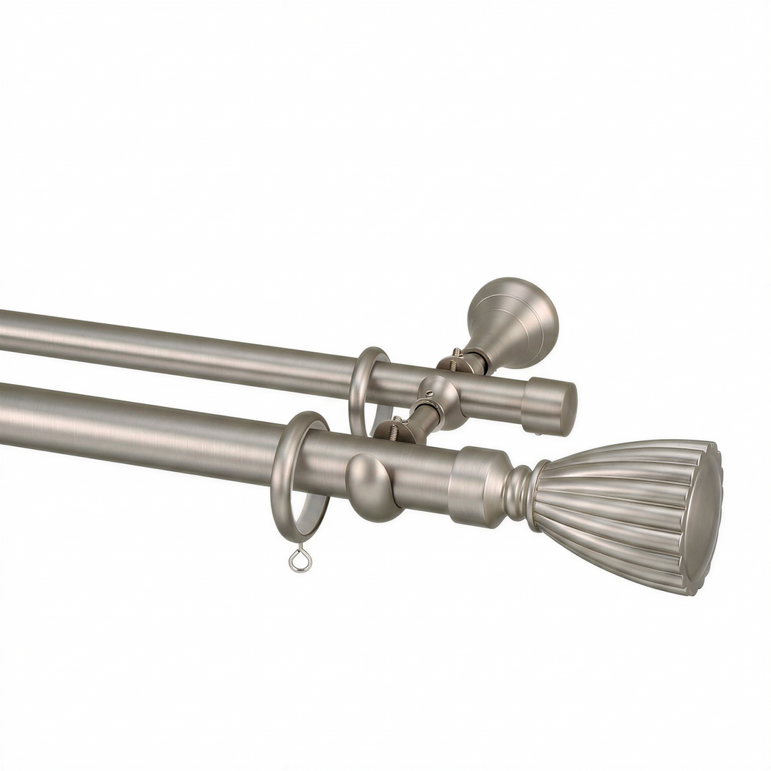 Cato Double Decorative Curtain Rod with Rings
