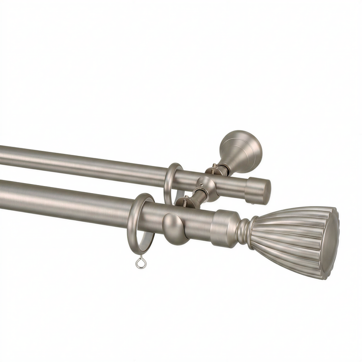 Cato Double Decorative Curtain Rod with Rings