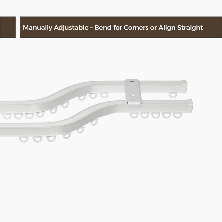 Flex Bendable Double Ceiling Curtain Track