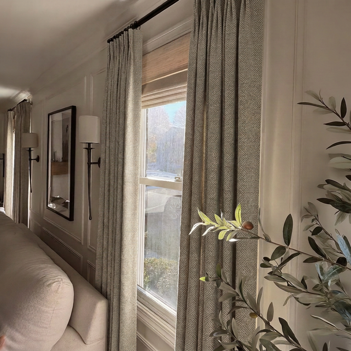Orin Wool Blend Custom Curtain Pleated