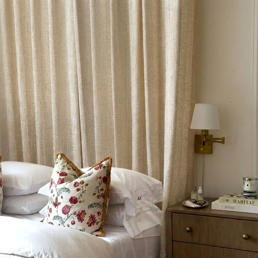Elow Linen Drapery Pleated