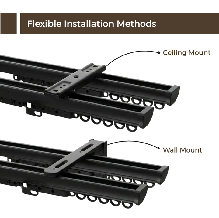 Bex Double Wall &amp; Ceiling Curtain Track
