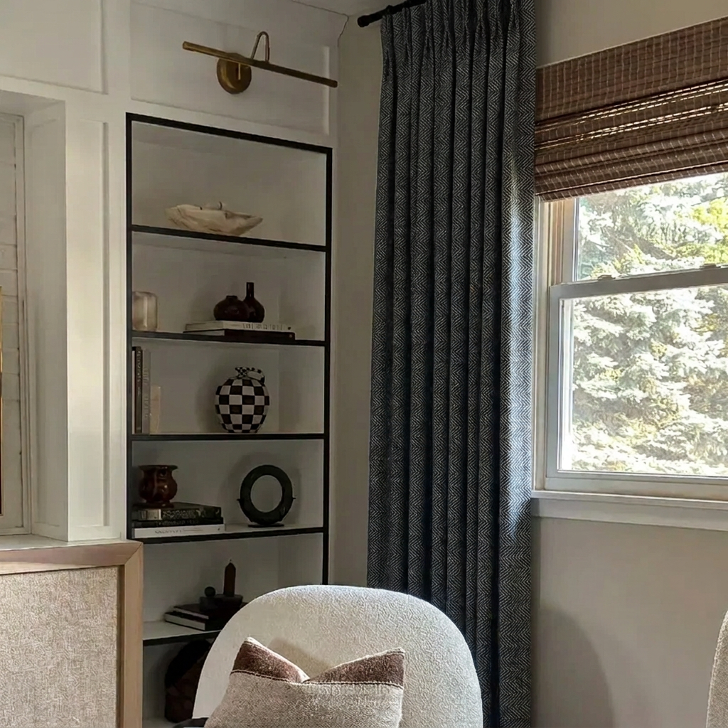 Orin Wool Blend Custom Curtain Pleated