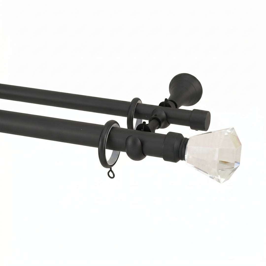 Cato Double Decorative Curtain Rod with Rings