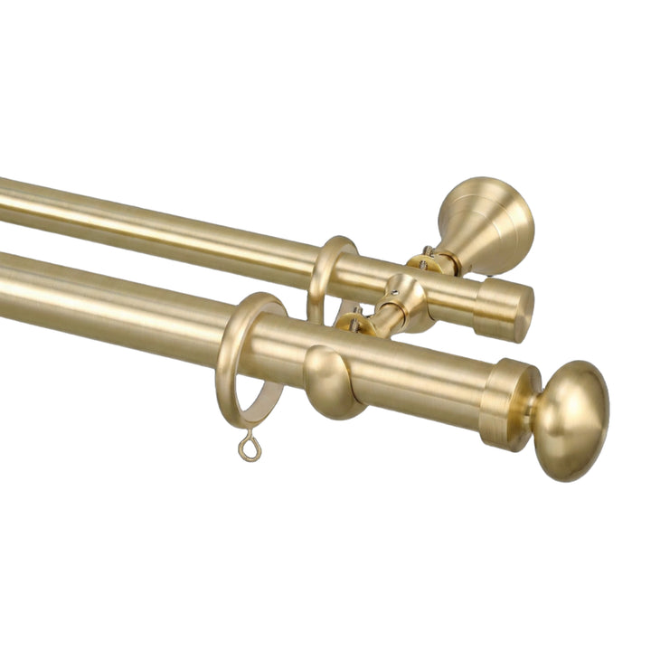Cato Double Decorative Curtain Rod with Rings