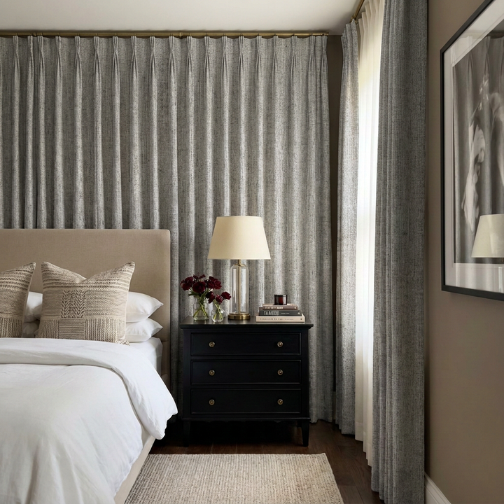 Elow Linen Drapery Pleated