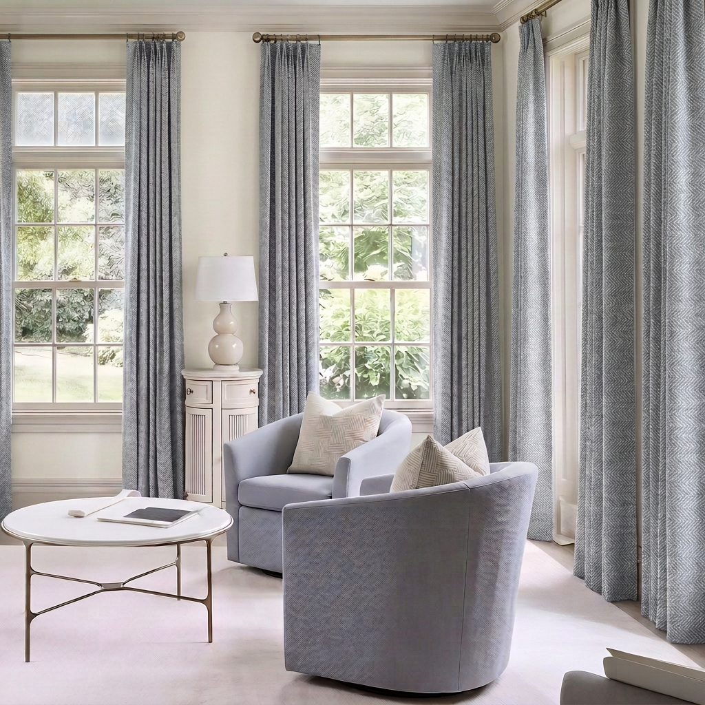 Orin Wool Blend Custom Curtain Pleated
