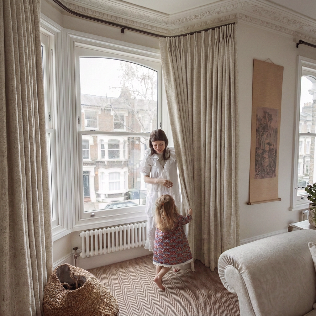 Elow Linen Drapery Pleated