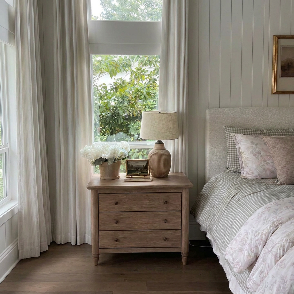 Camille Luxury Linen Cotton Curtain Pleated