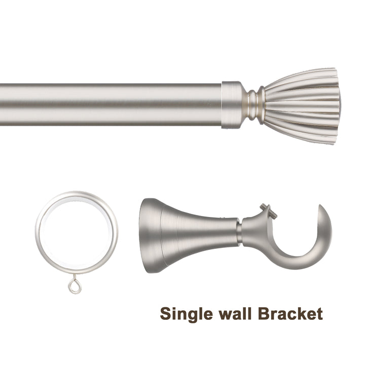 Cato Single Decorative Curtain Rod with Rings