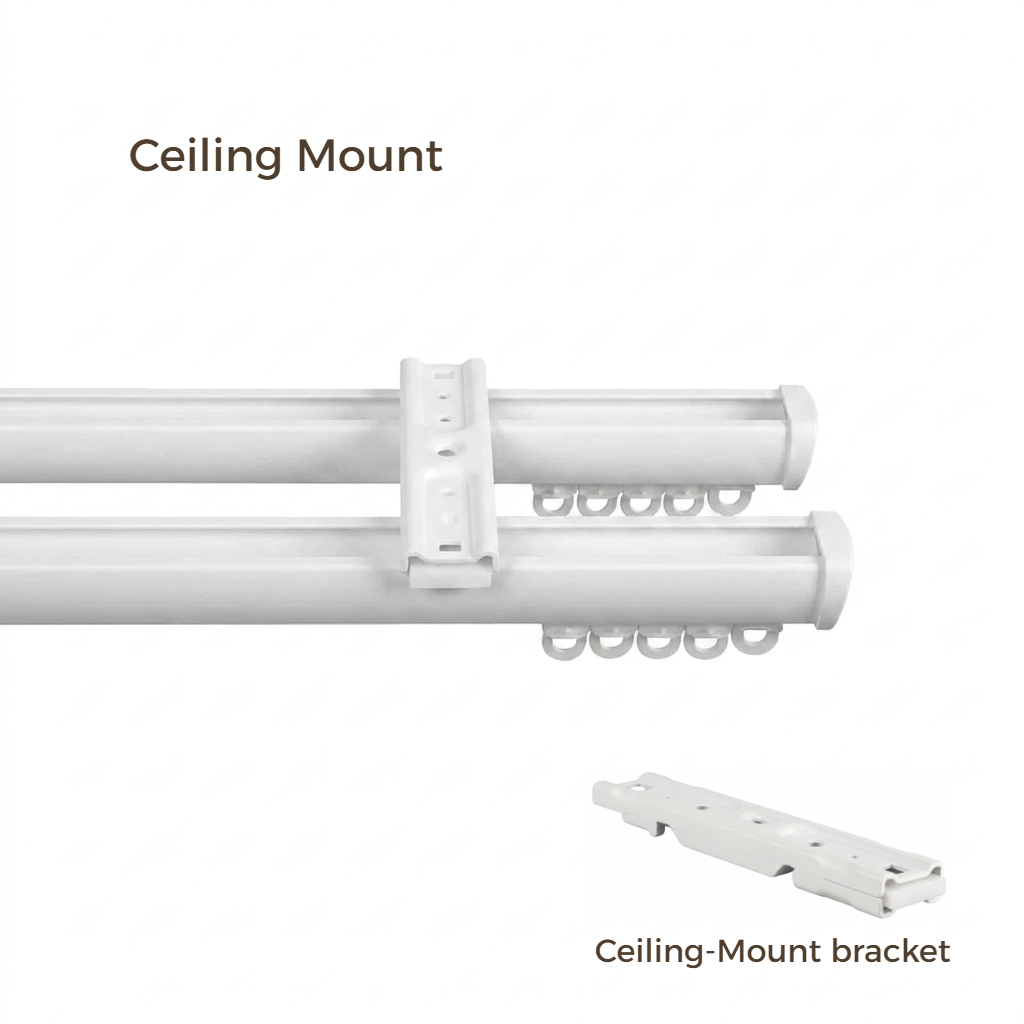 Bex Double Wall &amp; Ceiling Curtain Track