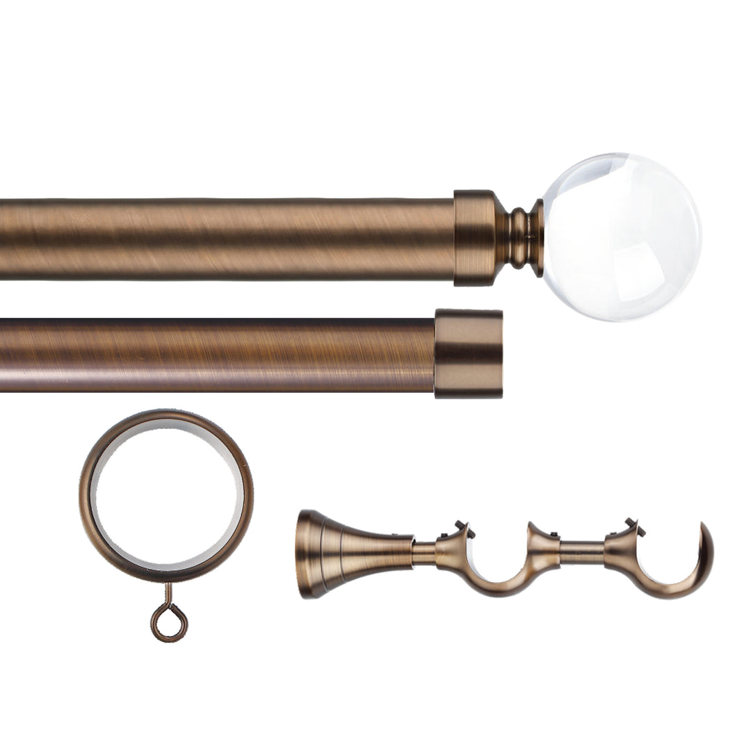 Cato Double Decorative Curtain Rod with Rings