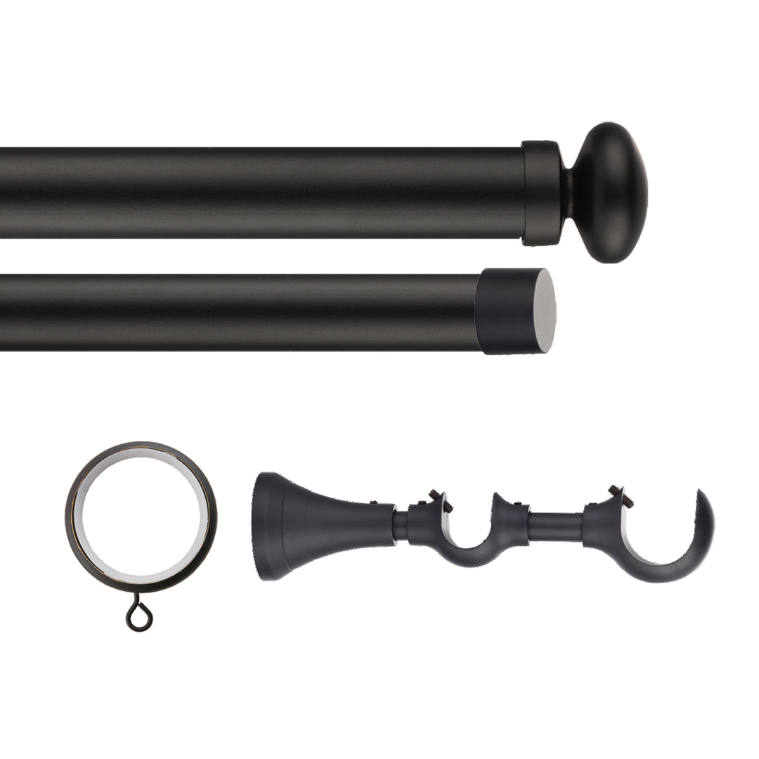 Cato Double Decorative Curtain Rod with Rings