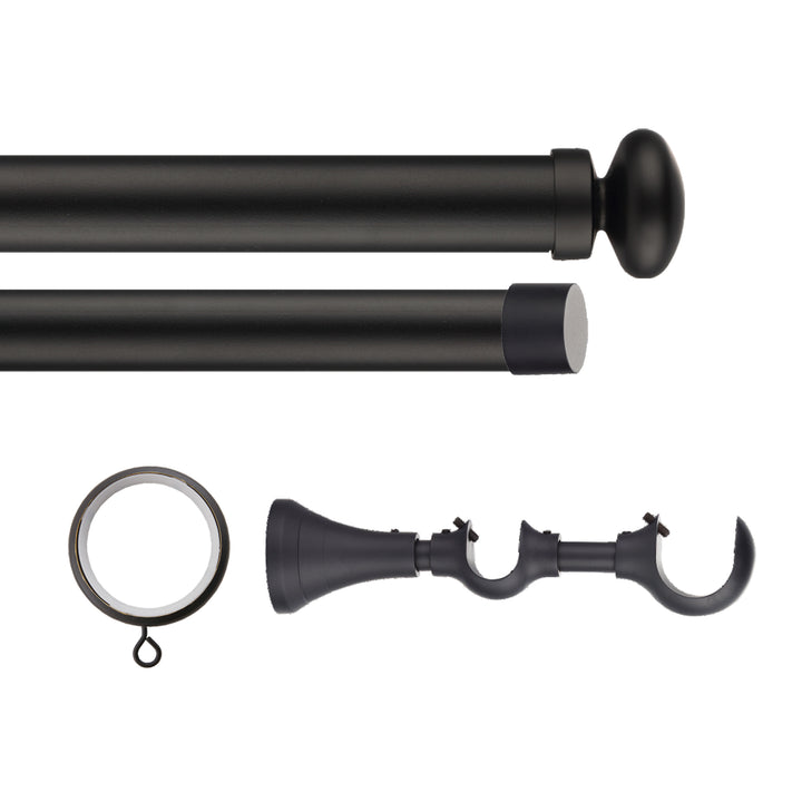 Cato Double Decorative Curtain Rod with Rings