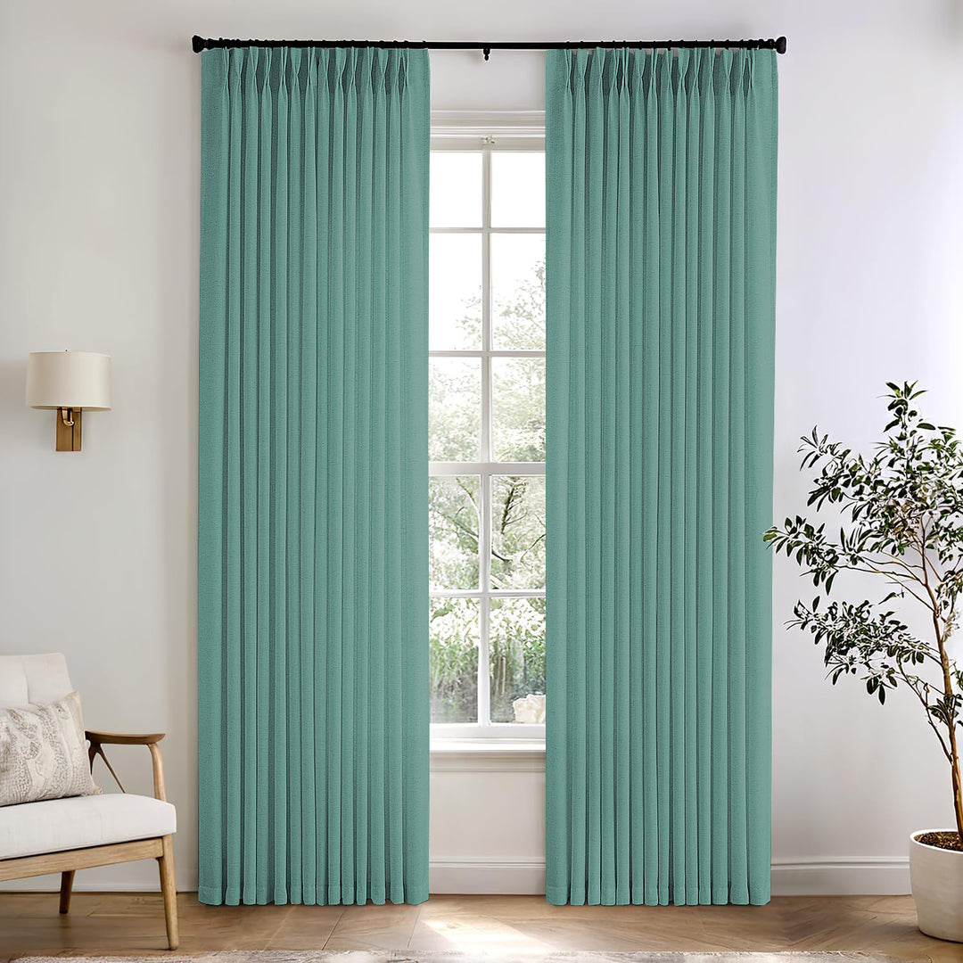Camille Luxury Linen Cotton Curtain Pleated