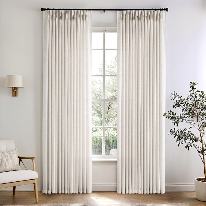 Camille Luxury Linen Cotton Curtain Pleated