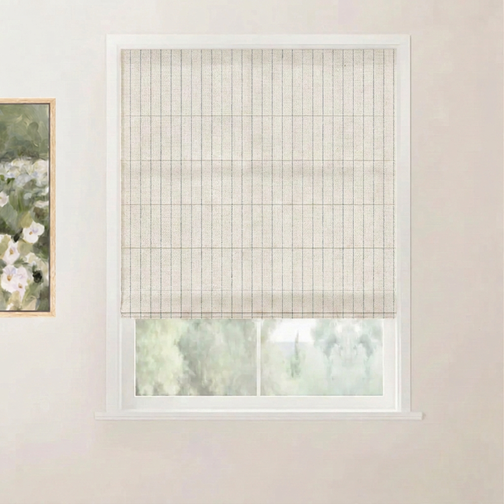 Thal Linen Roman Shade Cordless