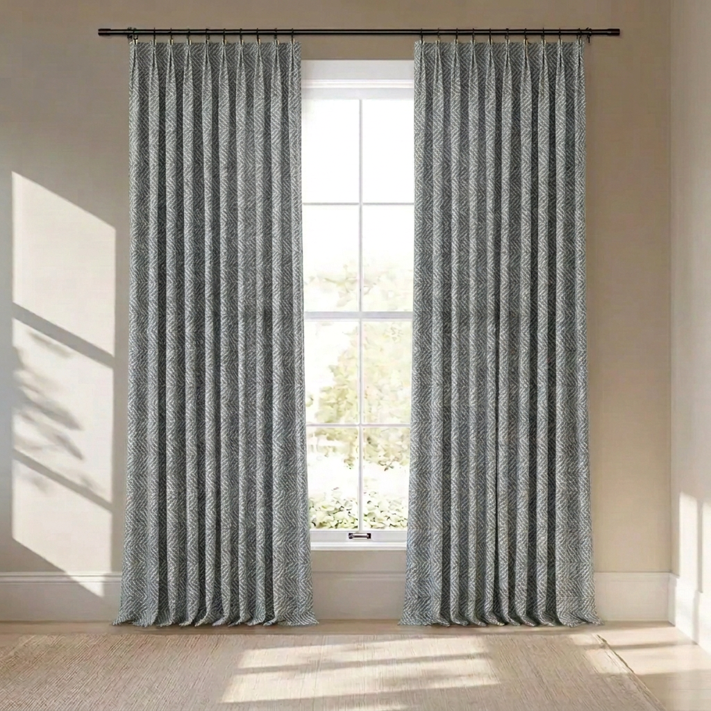 Orin Wool Blend Custom Curtain Pleated