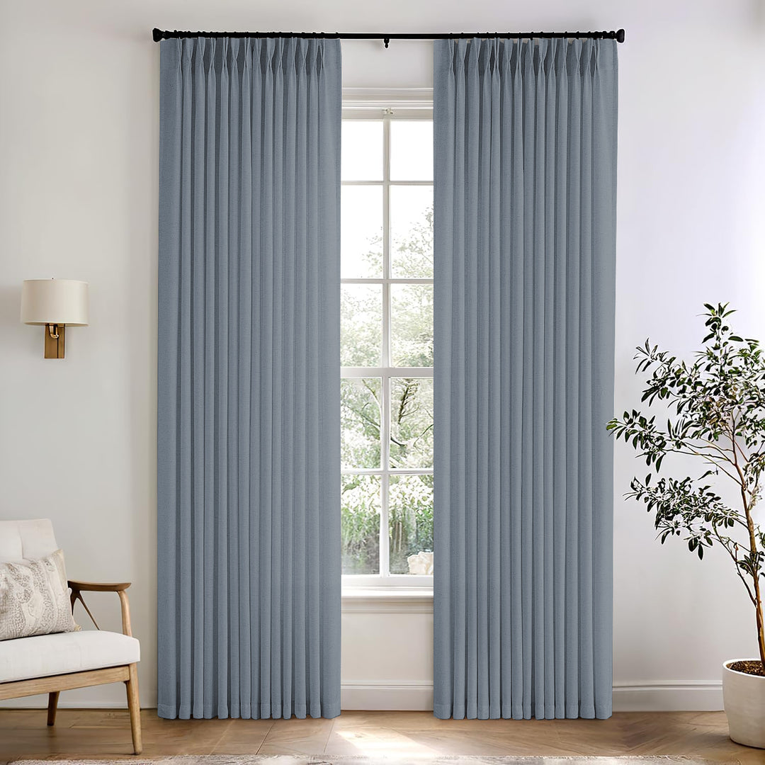 Camille Luxury Linen Cotton Curtain Pleated