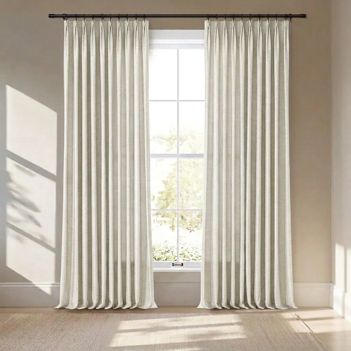 Orin Wool Blend Custom Curtain Pleated