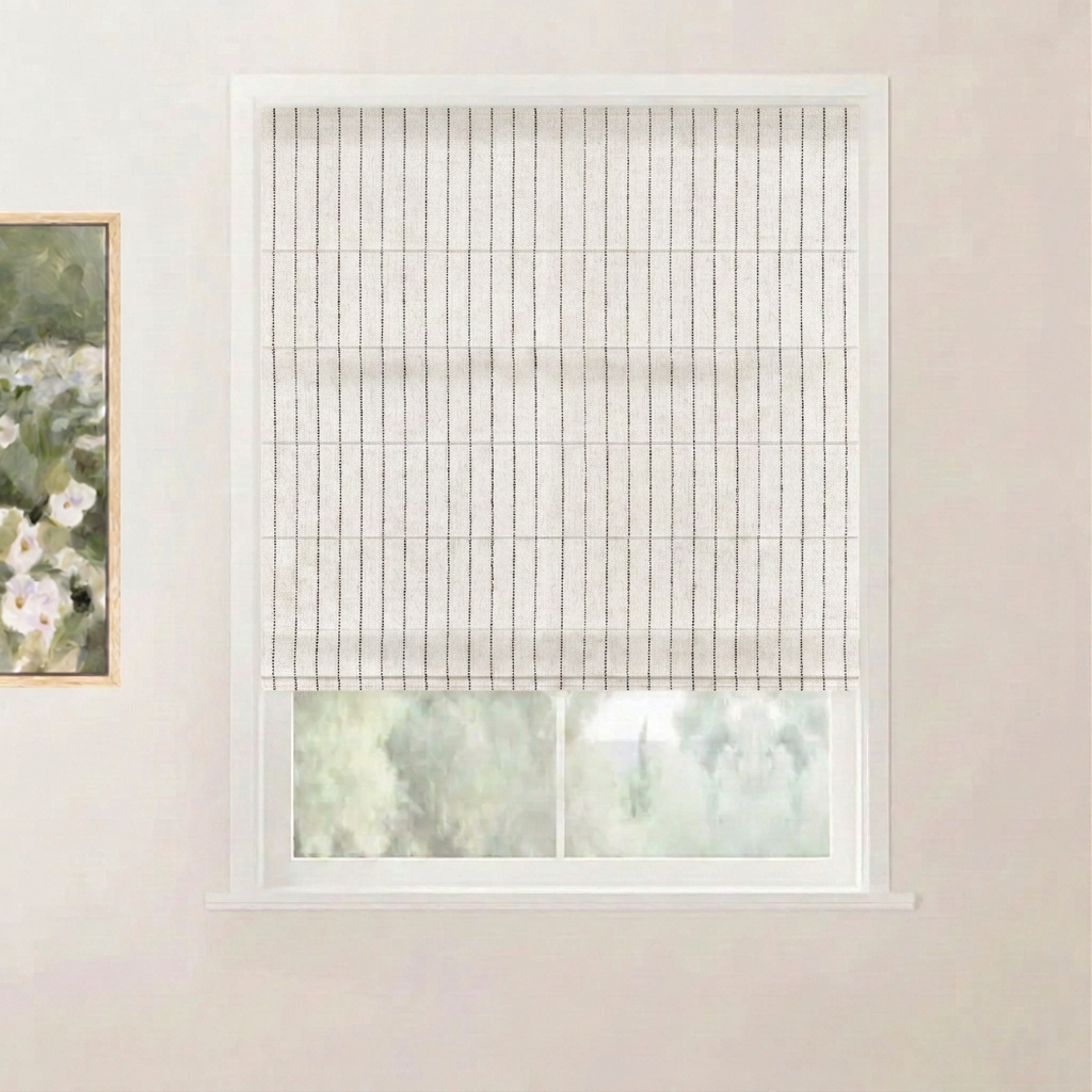 Thal Linen Roman Shade Cordless