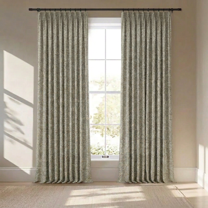 Orin Wool Blend Custom Curtain Pleated