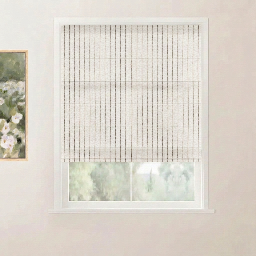 Thal Linen Roman Shade Cordless