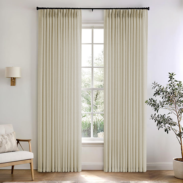Camille Luxury Linen Cotton Curtain Pleated