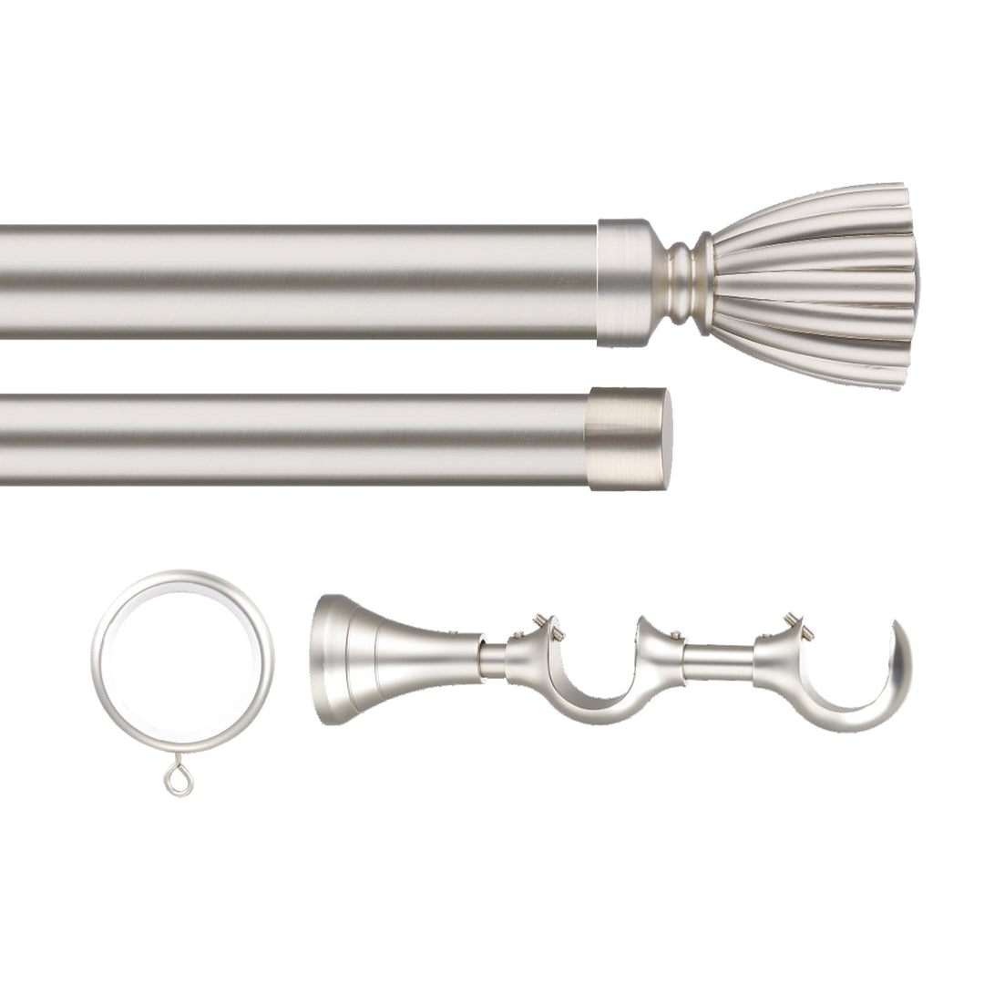 Cato Double Decorative Curtain Rod with Rings