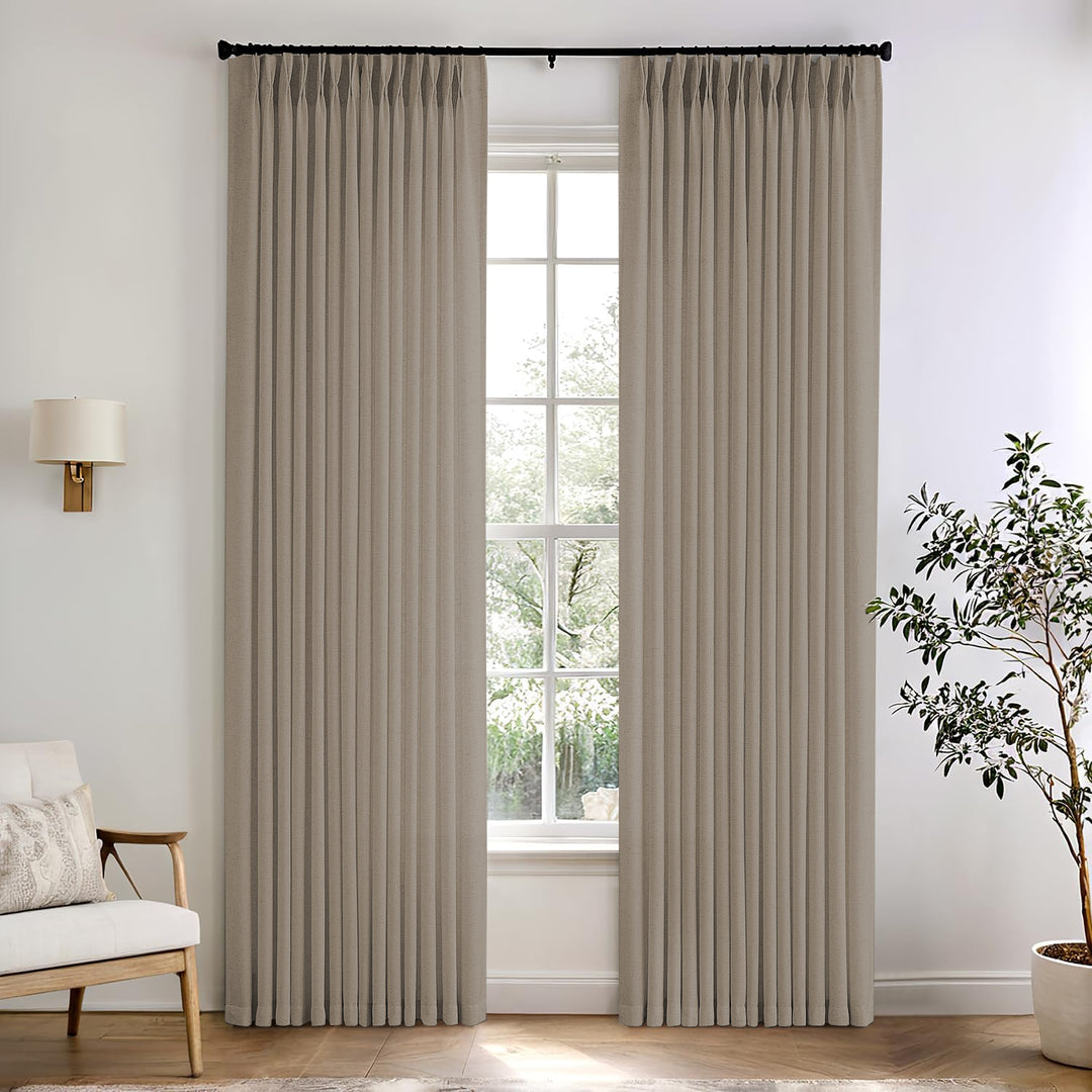Camille Luxury Linen Cotton Curtain Pleated