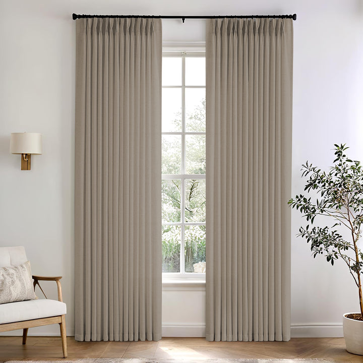 Camille Luxury Linen Cotton Curtain Pleated