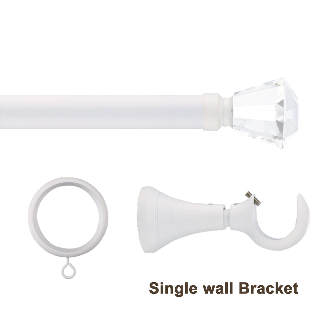Cato Single Decorative Curtain Rod with Rings