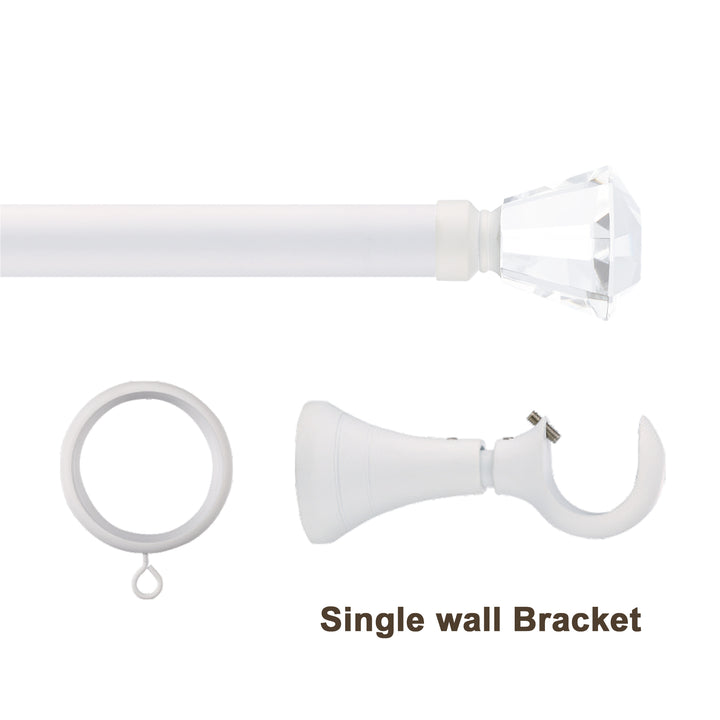 Cato Single Decorative Curtain Rod with Rings