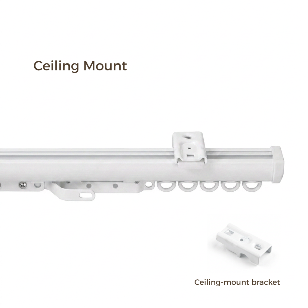 Bex Single Wall &amp; Ceiling Curtain Track