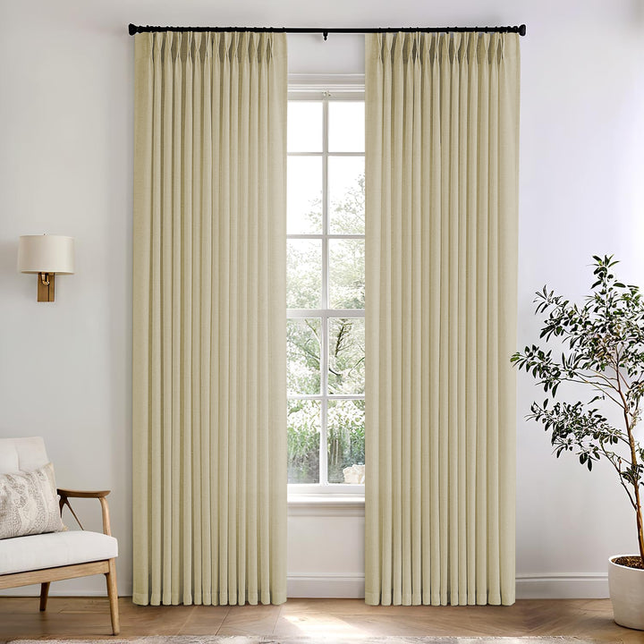 Camille Luxury Linen Cotton Curtain Pleated