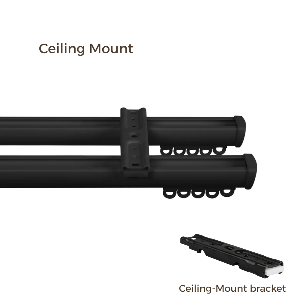 Bex Double Wall &amp; Ceiling Curtain Track