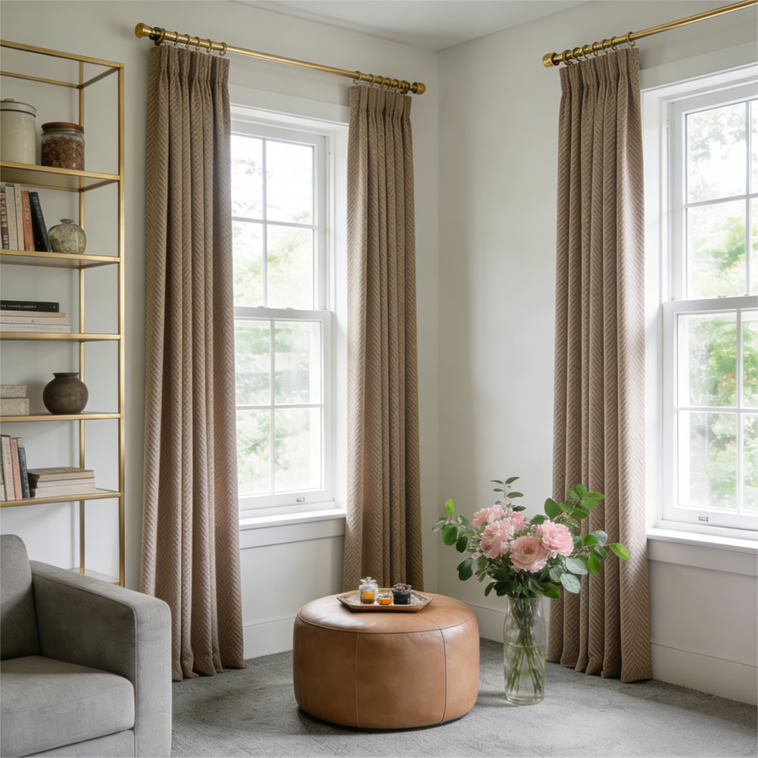 Ewesting Wool Curtain Pleated