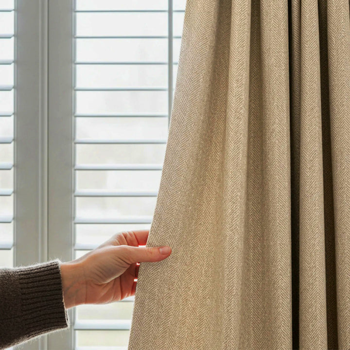 Ewesting Wool Curtain Pleated