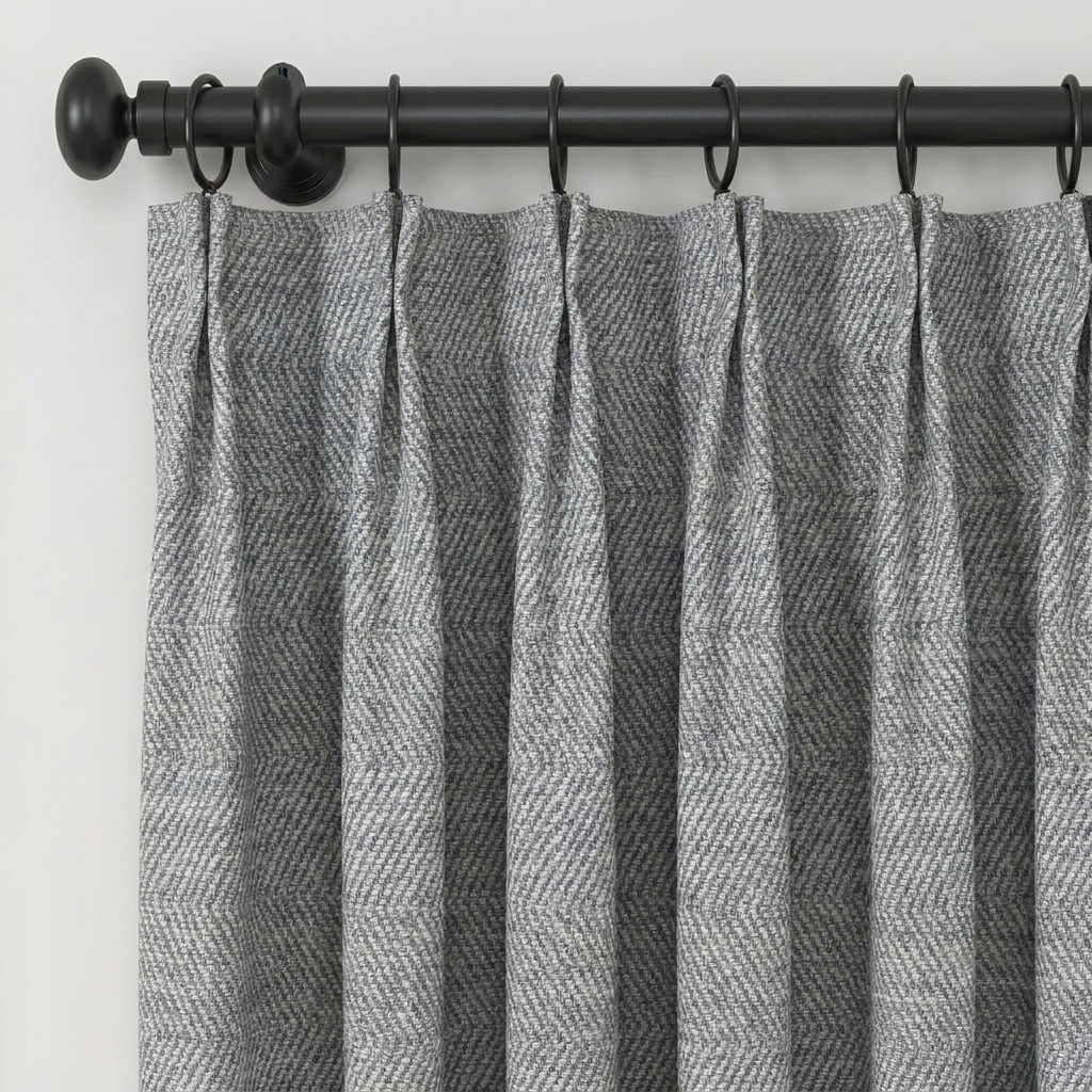 Orin Wool Blend Custom Curtain Pleated