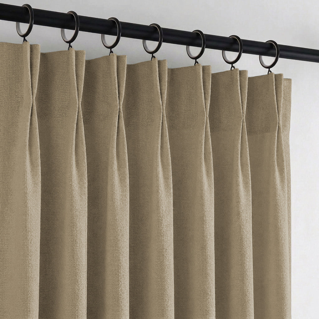 Camille Luxury Linen Cotton Curtain Pleated
