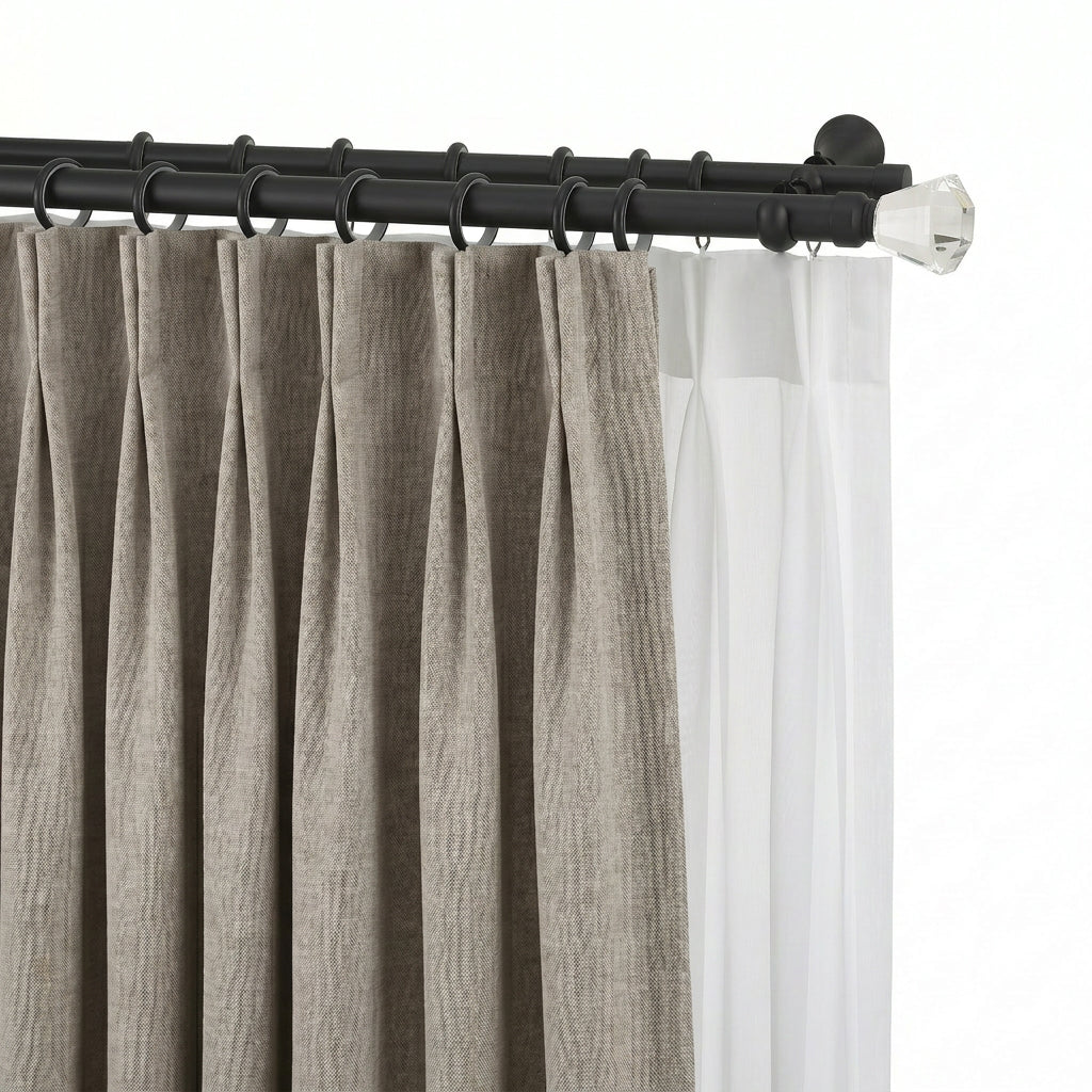 Cato Double Decorative Curtain Rod with Rings