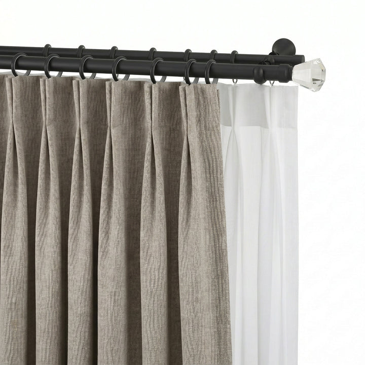 Cato Double Decorative Curtain Rod with Rings